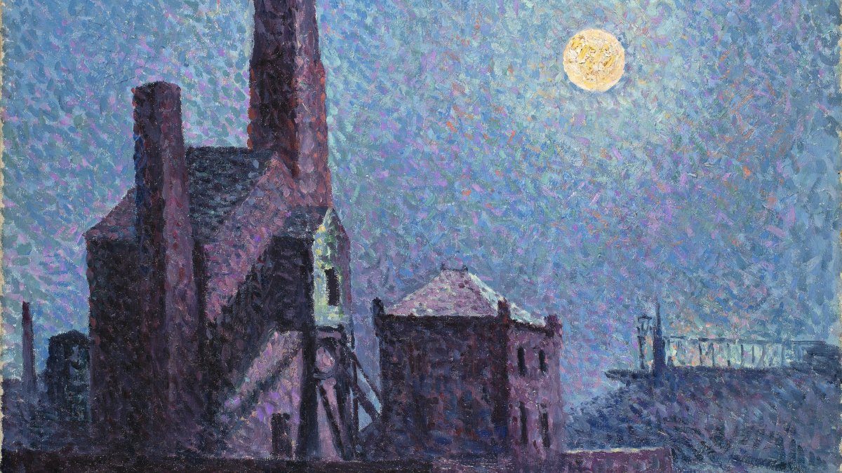 Factory in the Moonlight - Luce, Maximilien. Museo Nacional